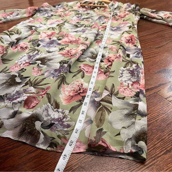 INC international concepts Floral V-Neck Dress - Zip and tie back, size XL - Picture 10 of 14